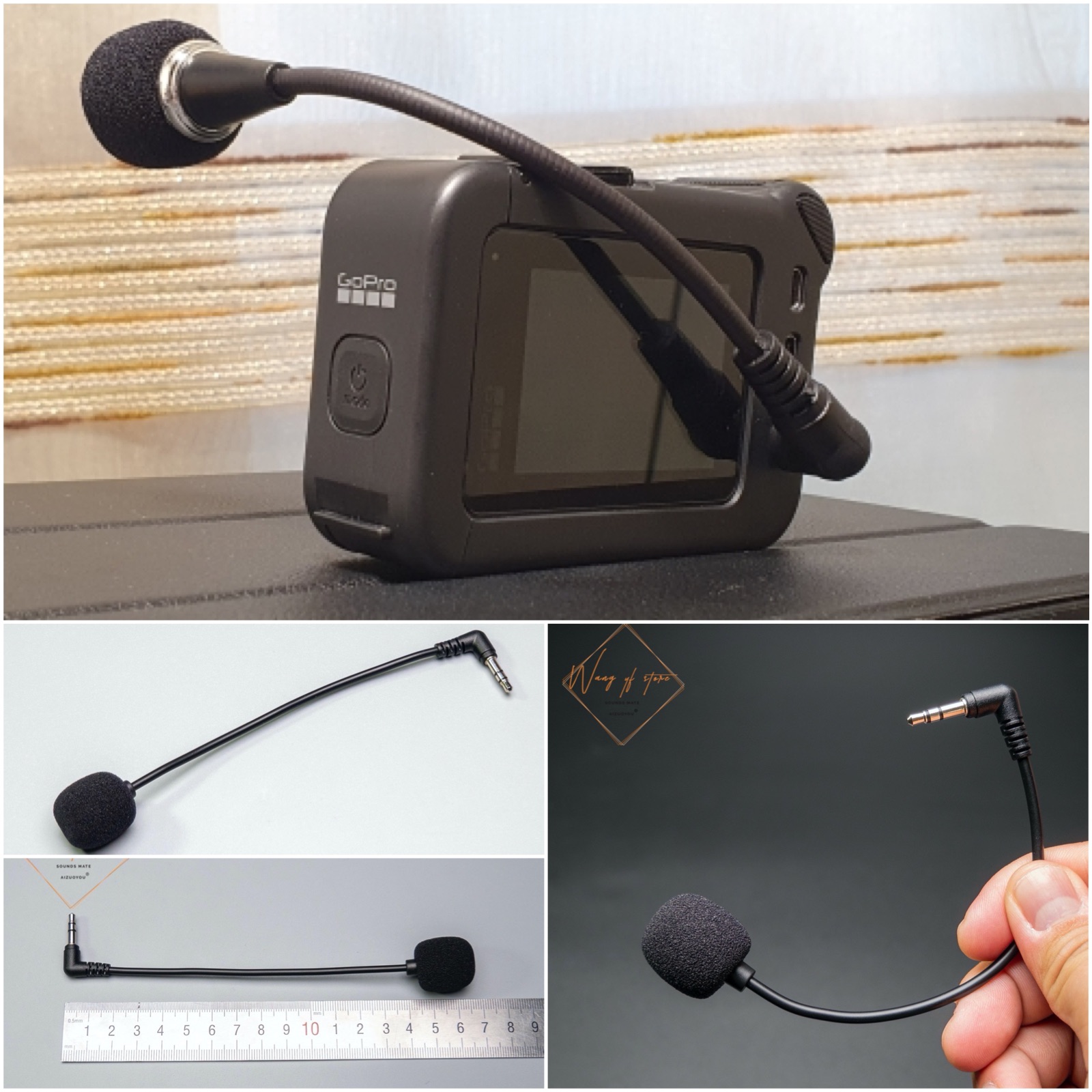 Audiophile Headphone Wired - Mic 3.5Mm Stereo Jack Go Pro