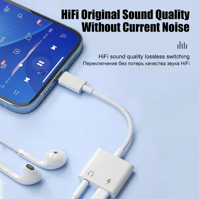 Audio Adapter For iPhone 14 13 - đánh giá và giá Earphone Splitter Jack